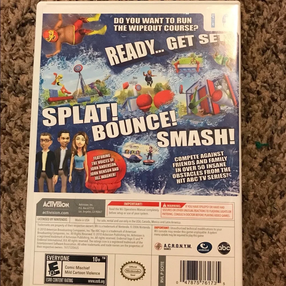 Wii abc wipe out video game